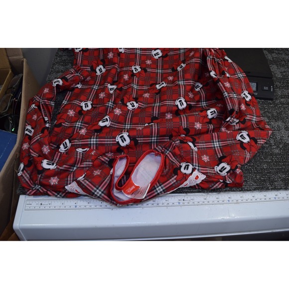 DISNEY Minnie Mouse Red Plaid Soft Flannel Nightgown GIRLS 10 Christmas - Picture 7 of 11